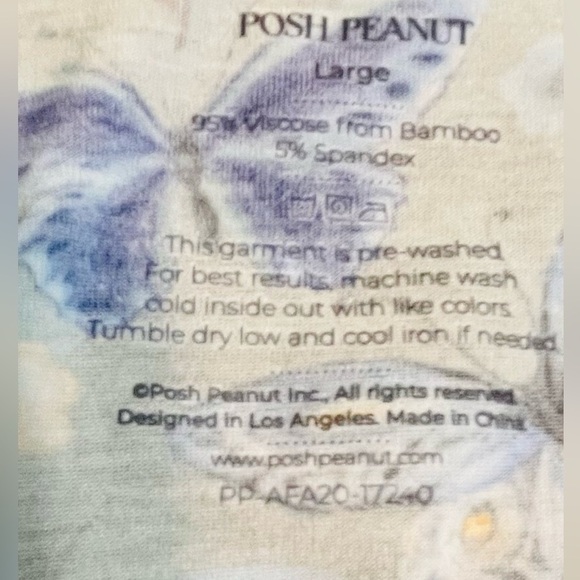 Host Pick ๐๐Lucy Posh Peanut Maternity & after robe green blue butterfly L - Picture 4 of 9